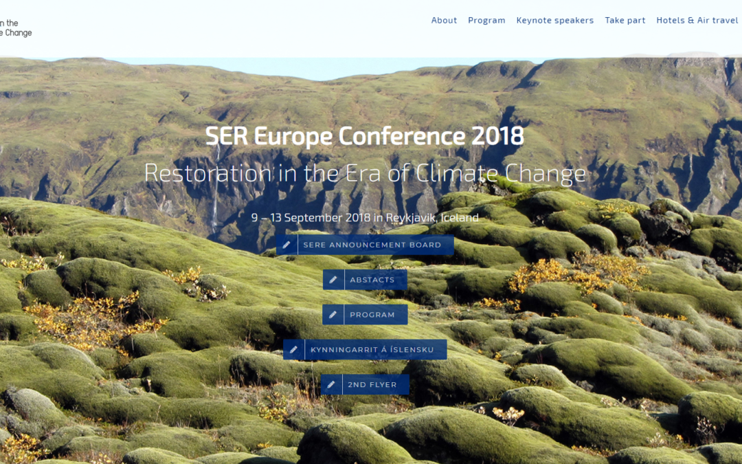 Presentación del proyecto SOS Praderas en SER European Conference 2018: Restoration in the Era of Climate Change, Reykjavík, Iceland